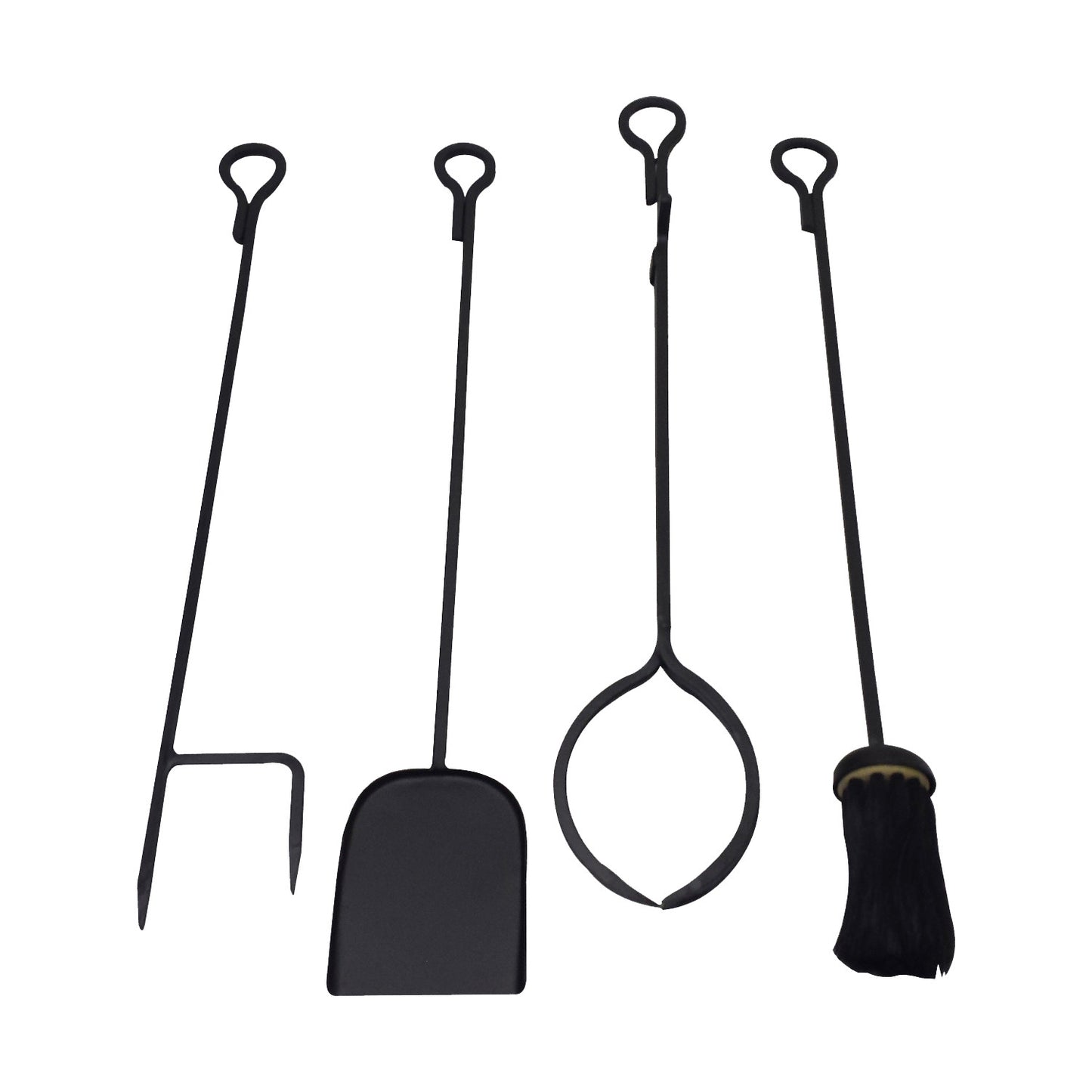 GiftBay 1108 (S/5) Fire Tool Set | 30" High | Wrought Iron | Shovel Poker Brush Tongs and Stand | Perfect for Fire Place .