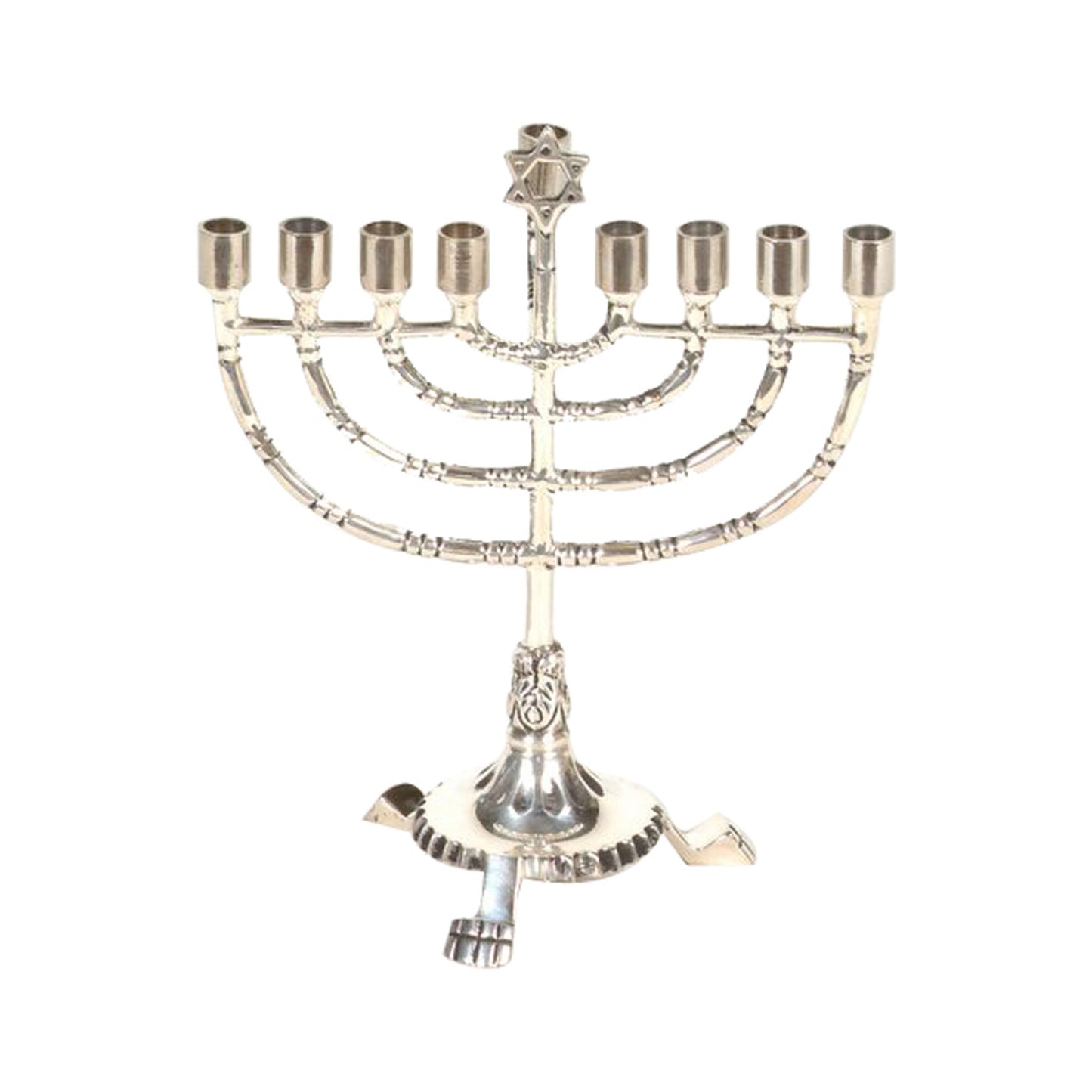 GiftBay 6006 Menorah 9-Branch with Star of David Silver Plated to Celebrate Hanukkah! A Bargain Valued Menorah Gift