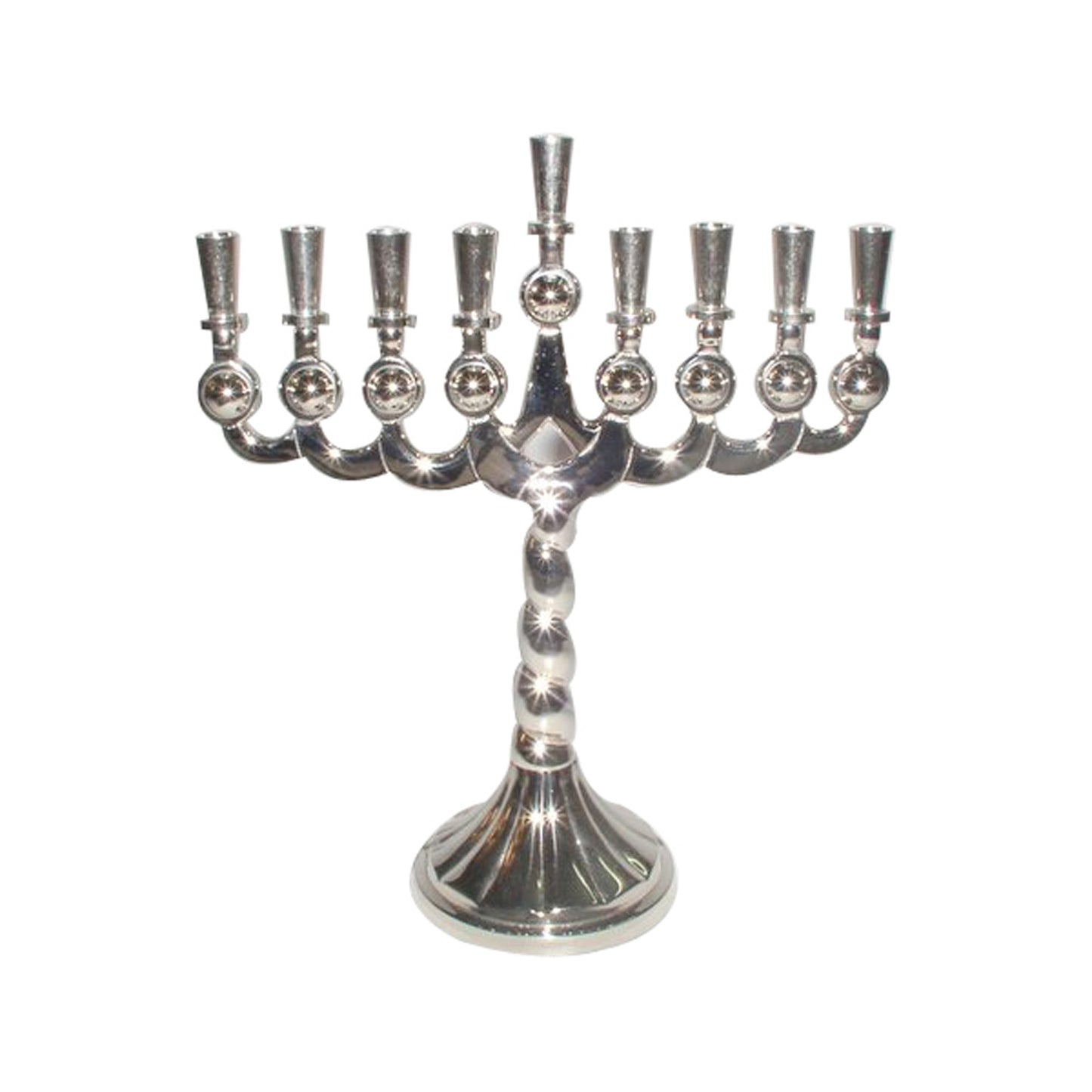 GiftBay 6008 Menorah 9-Branch Nickel Plated to Celebrate Hanukkah! A Bargain Valued Menorah Gift