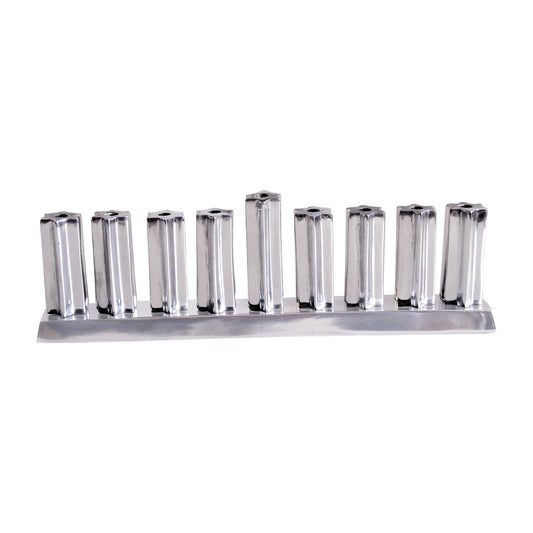 GiftBay 6043 Menorah 9-branch Polished Aluminum Finish 13.5" L Celebrate Hanukkah