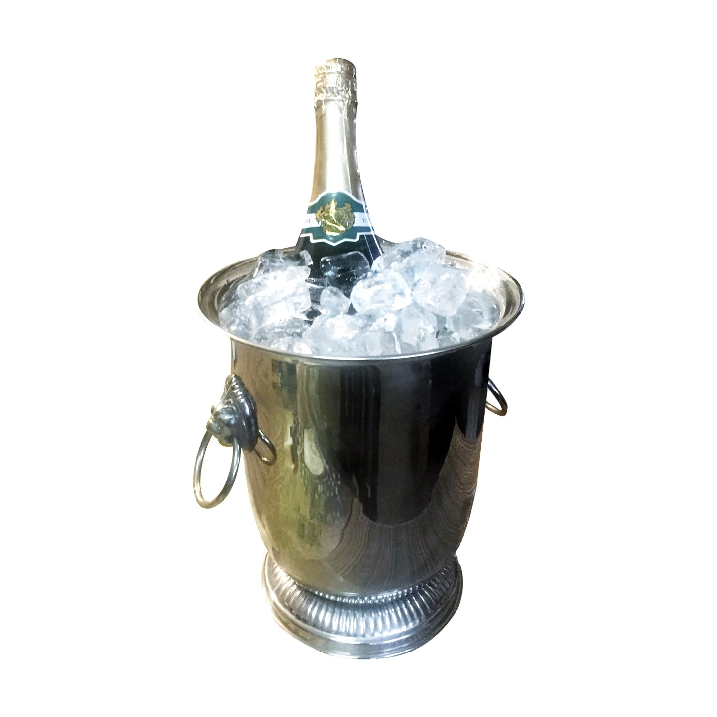 GiftBay Wine Chiller / Wine Cooler, Brass Silver 9" Height