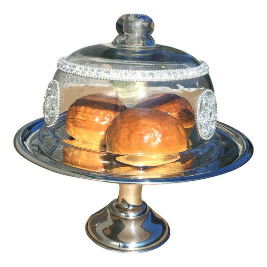 GiftBay Creations® Wedding Cake Stand Pedestal Stainless Steel