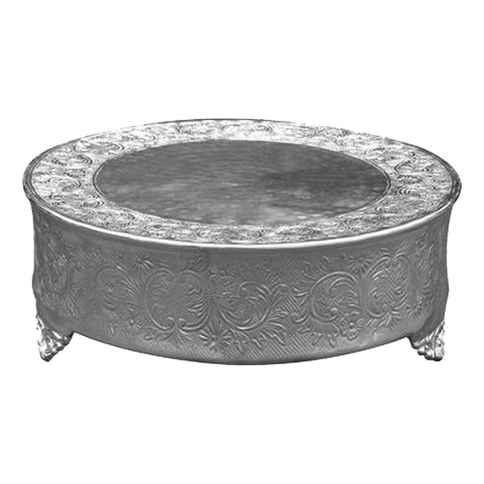 GiftBay Wedding Cake Stand Round 14", Silver