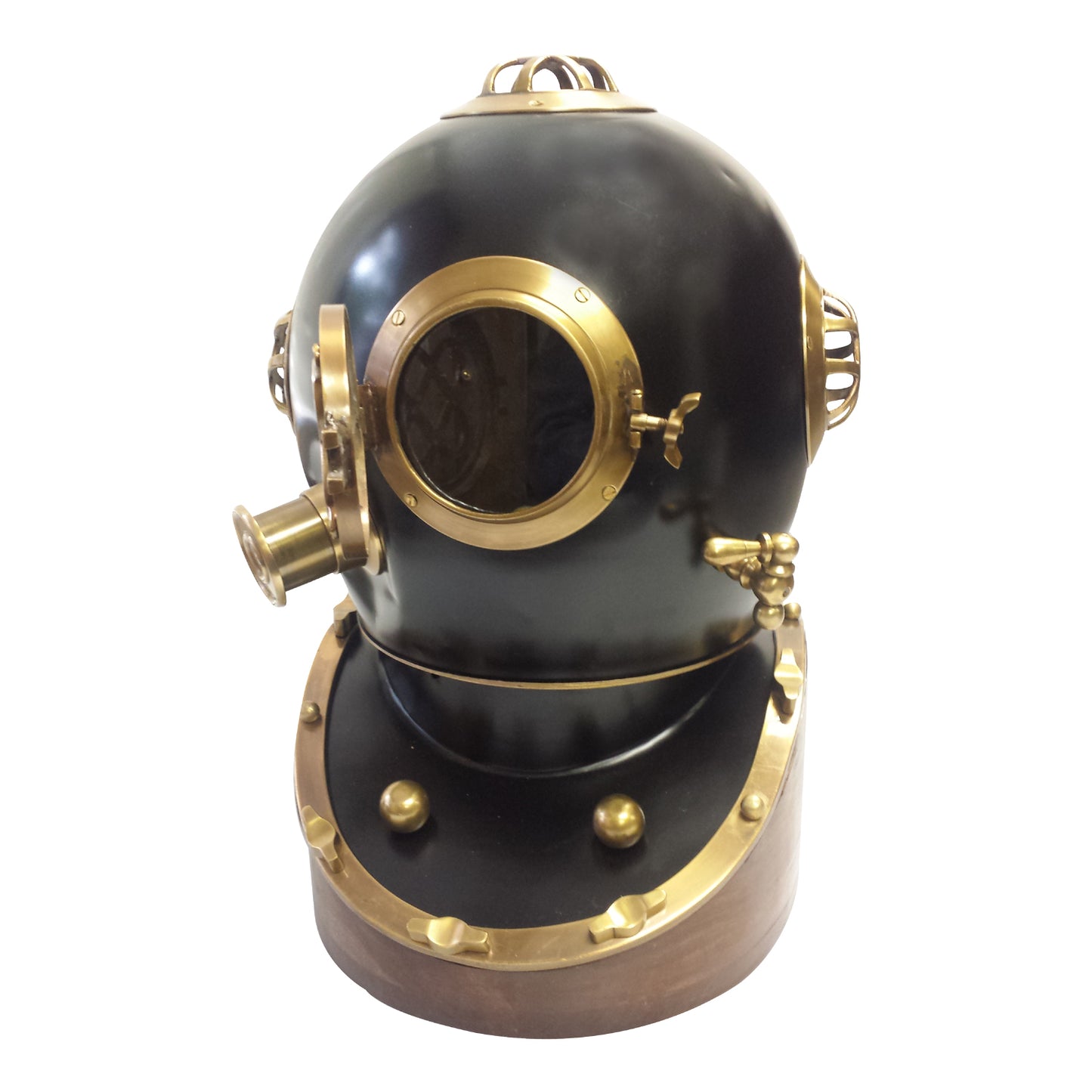 GiftBay Decorative Brass Diving Helmet, 17" Length x 13" Width