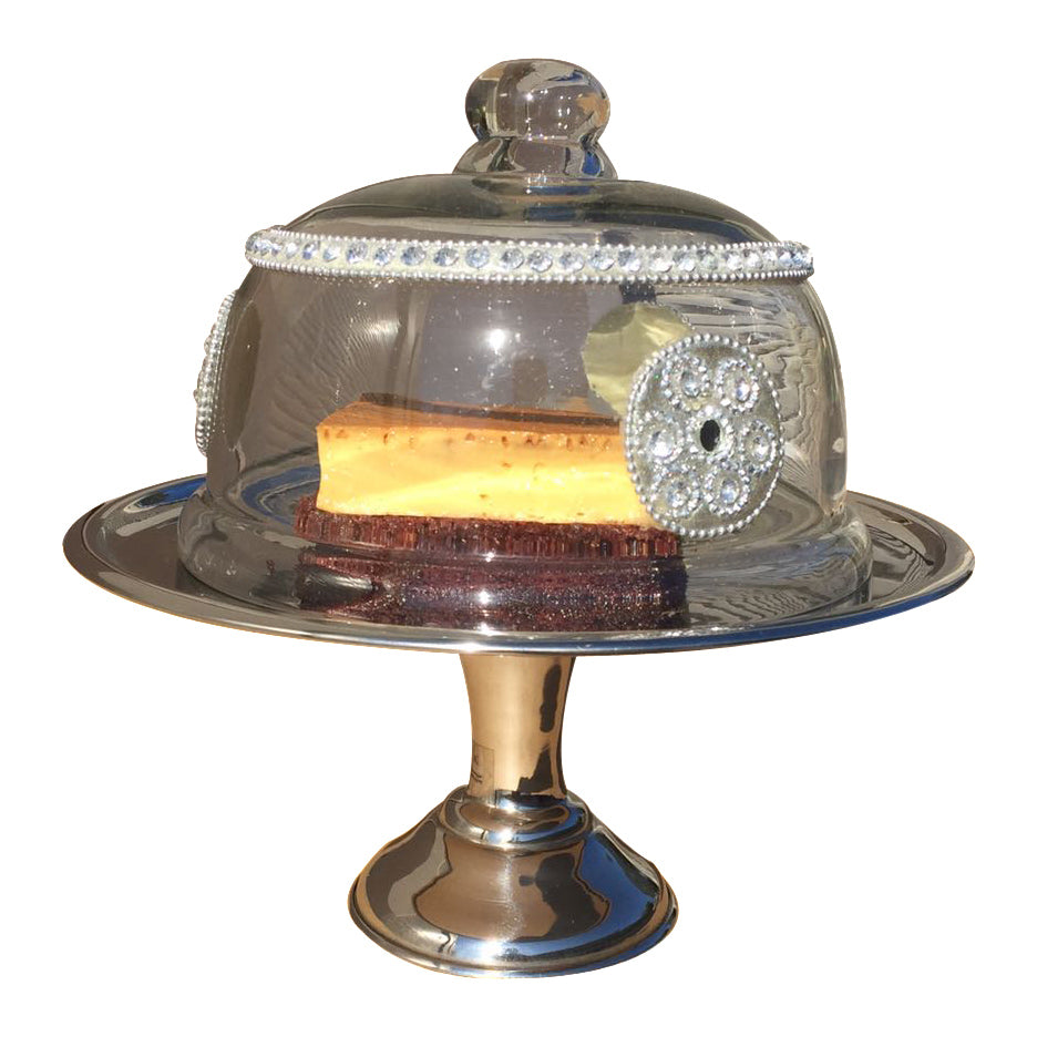 GiftBay Creations® Wedding Cake Stand Pedestal Stainless Steel
