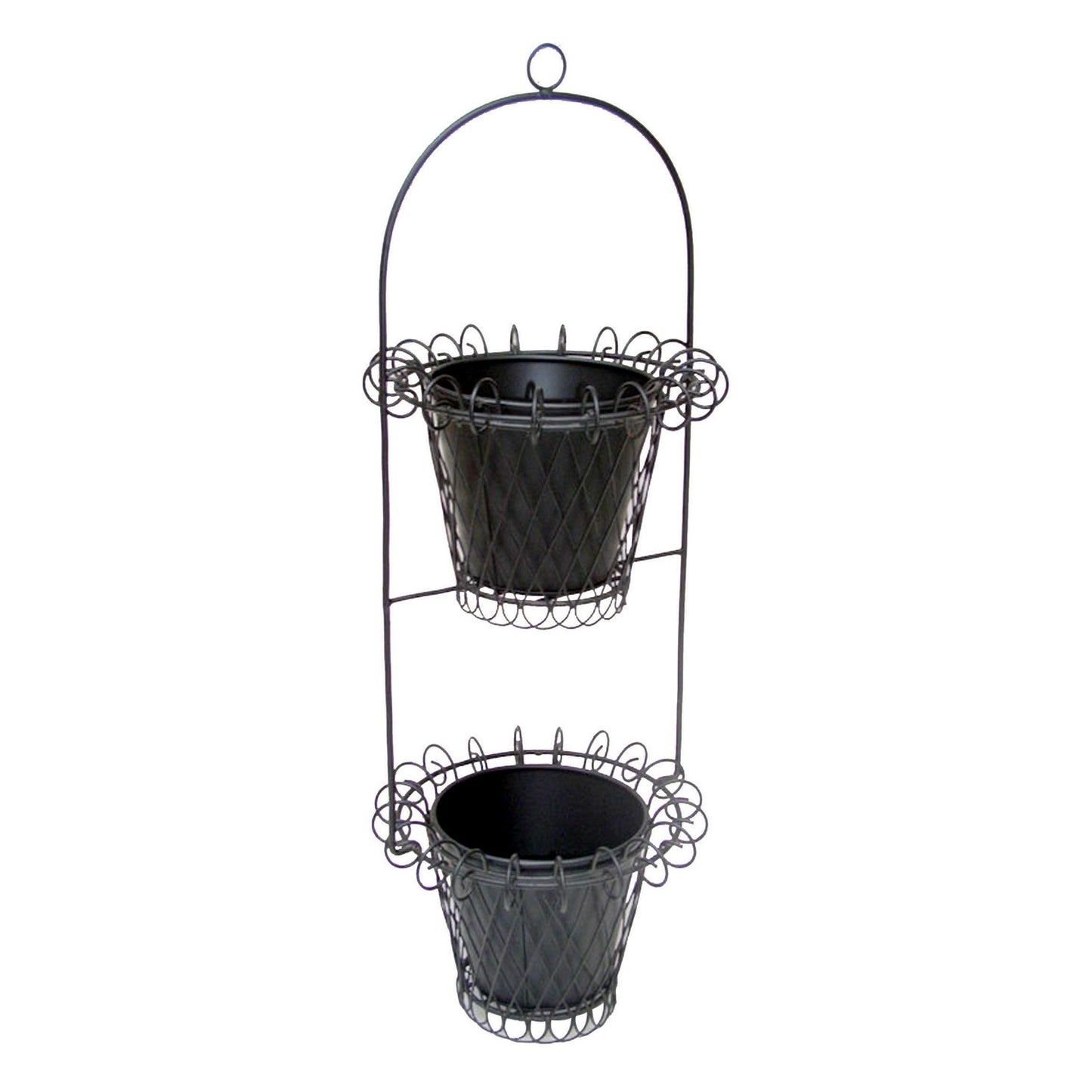 GiftBay 812-B Tall Wire & Pot Black Container / Vase 33" High. Very Unique and Strongly Built for Multi- Purpose Use