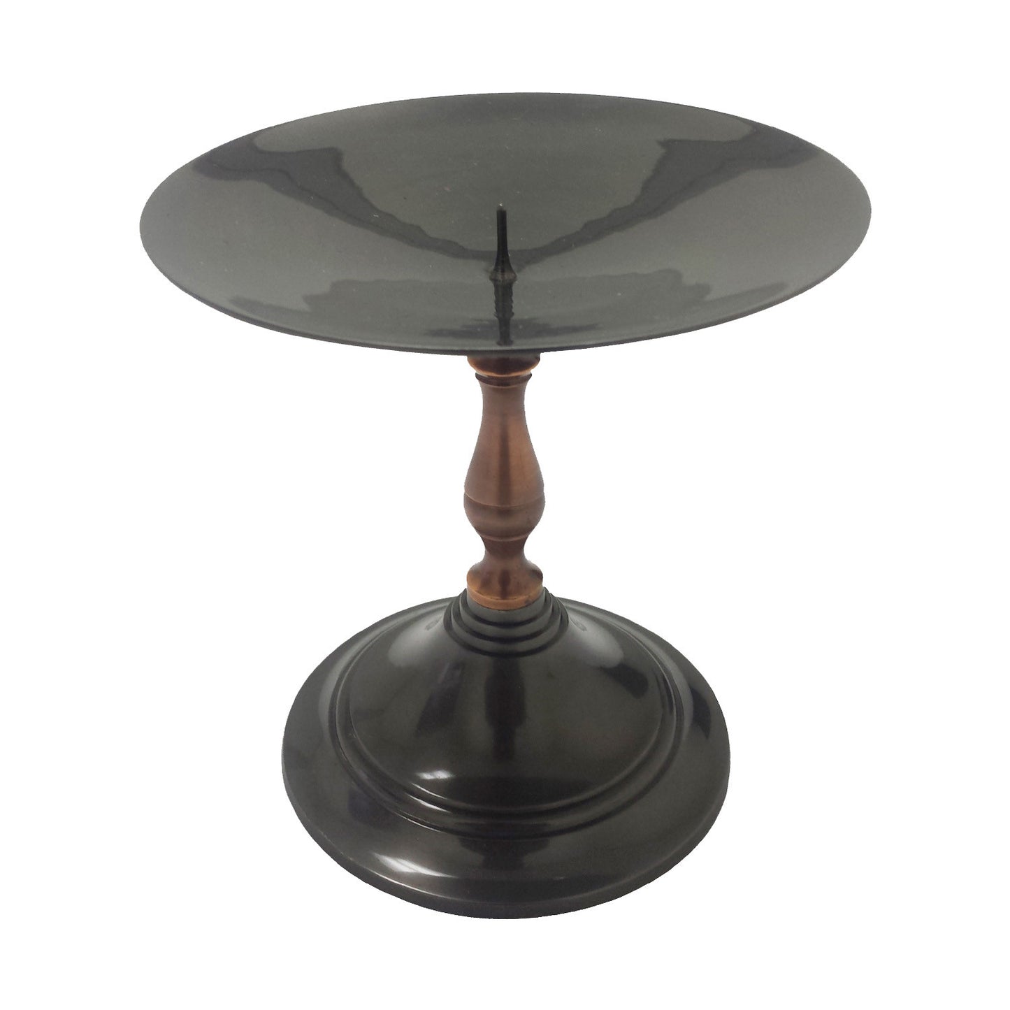 GiftBay 1006 Candlestick Holder, Antique Black and Copper Finish, 5"h