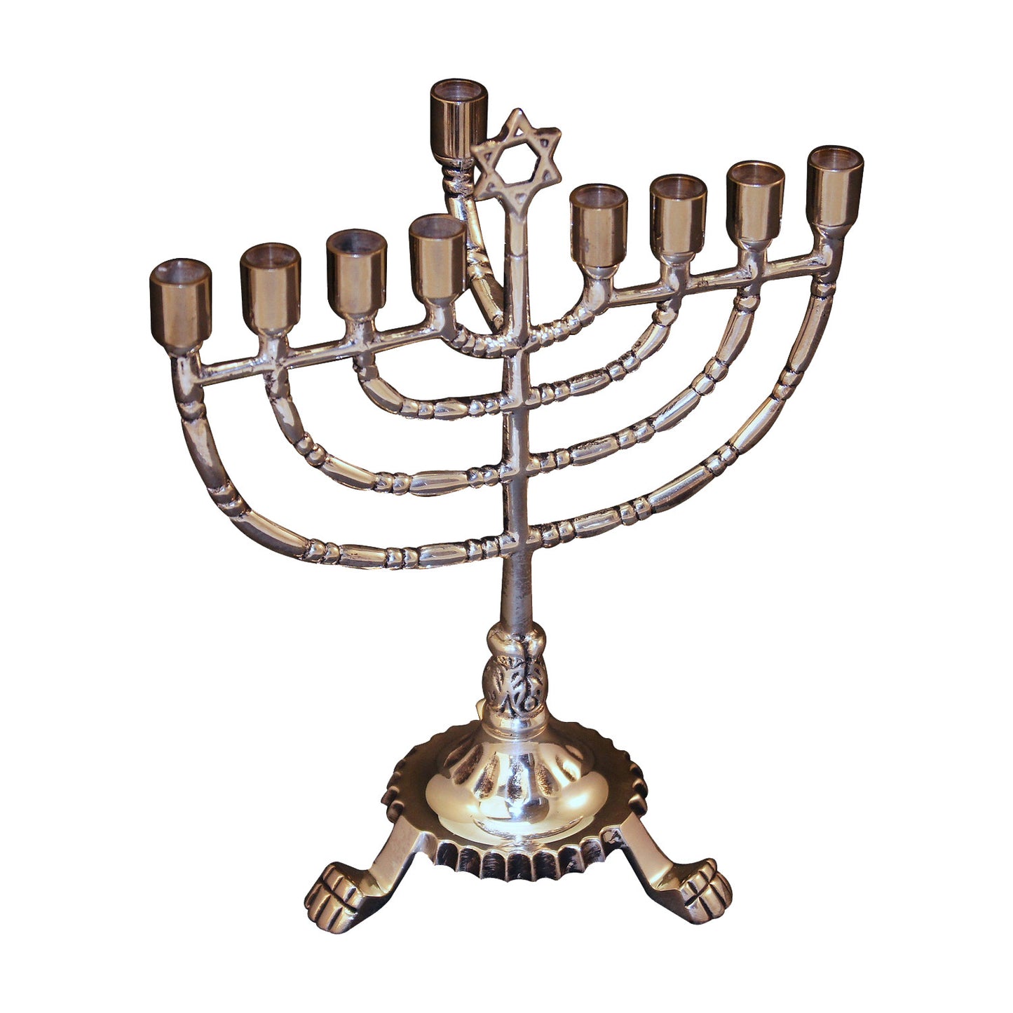 GiftBay 6006 Menorah 9-Branch with Star of David Silver Plated to Celebrate Hanukkah! A Bargain Valued Menorah Gift
