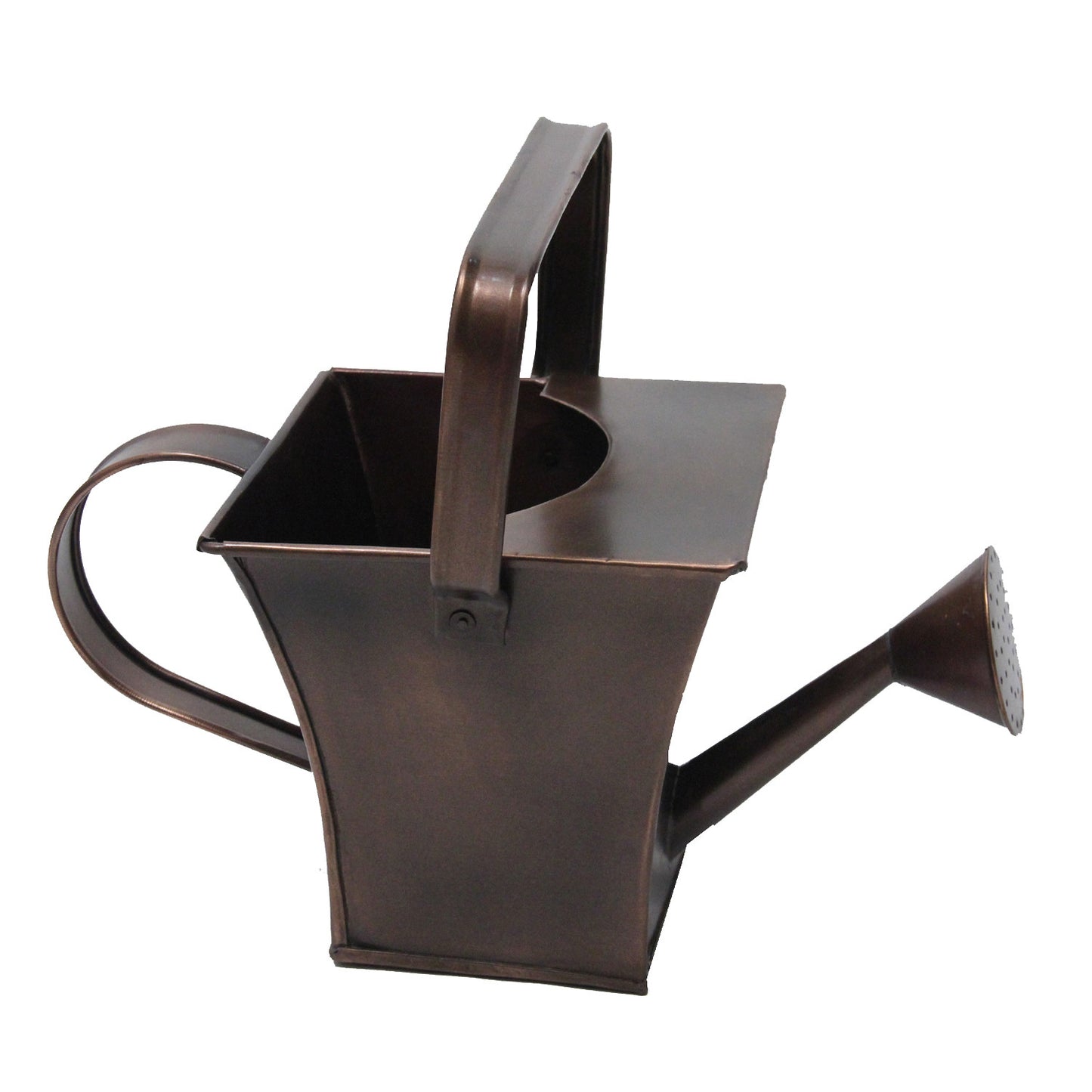 GiftBay Watering Can, Metal With Dual Handle 7" High, Small 0.6 Gallon, Antique Copper Finish