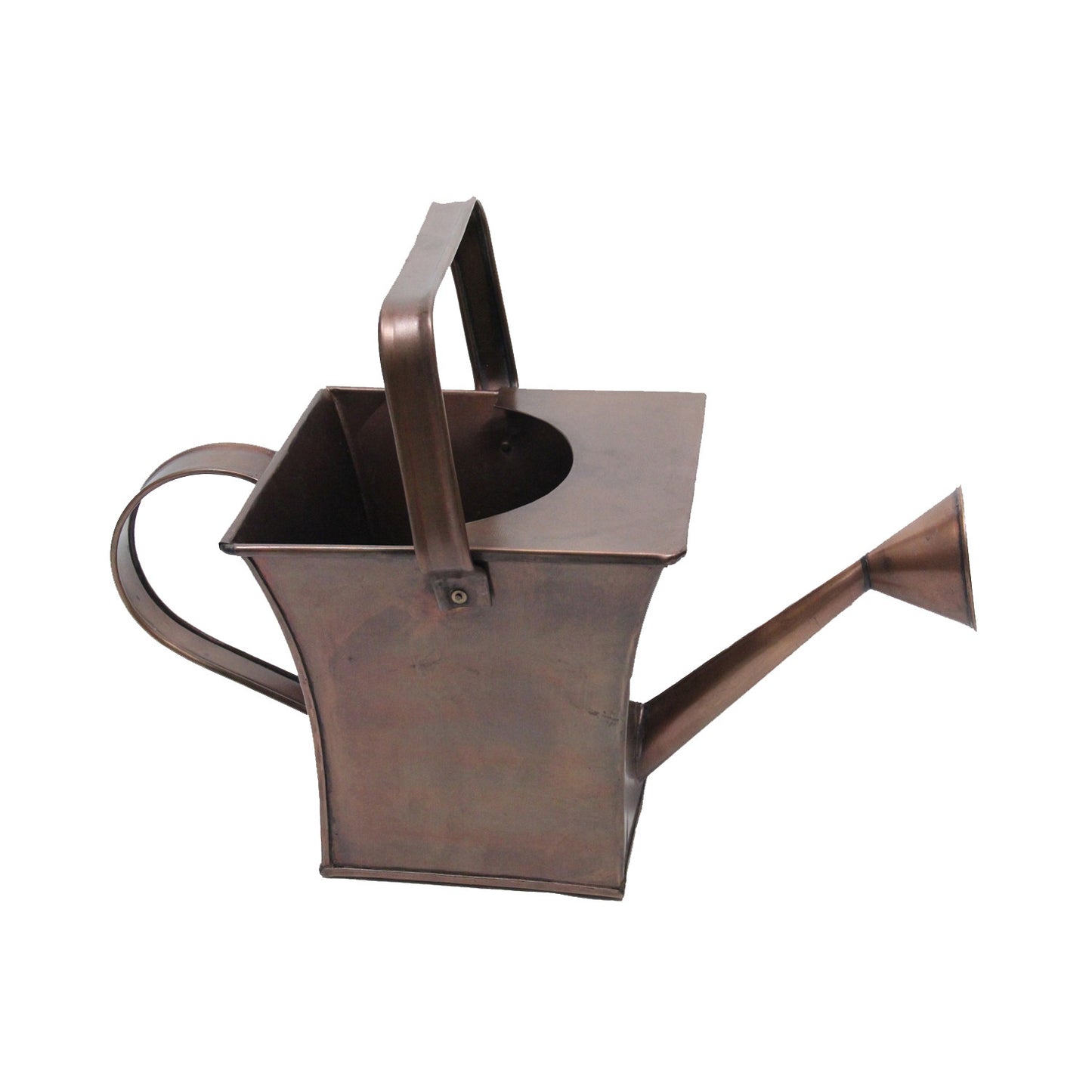 GiftBay Watering Can, Metal With Dual Handle 8" High, 1.25 Gallon, Antique Copper Finish