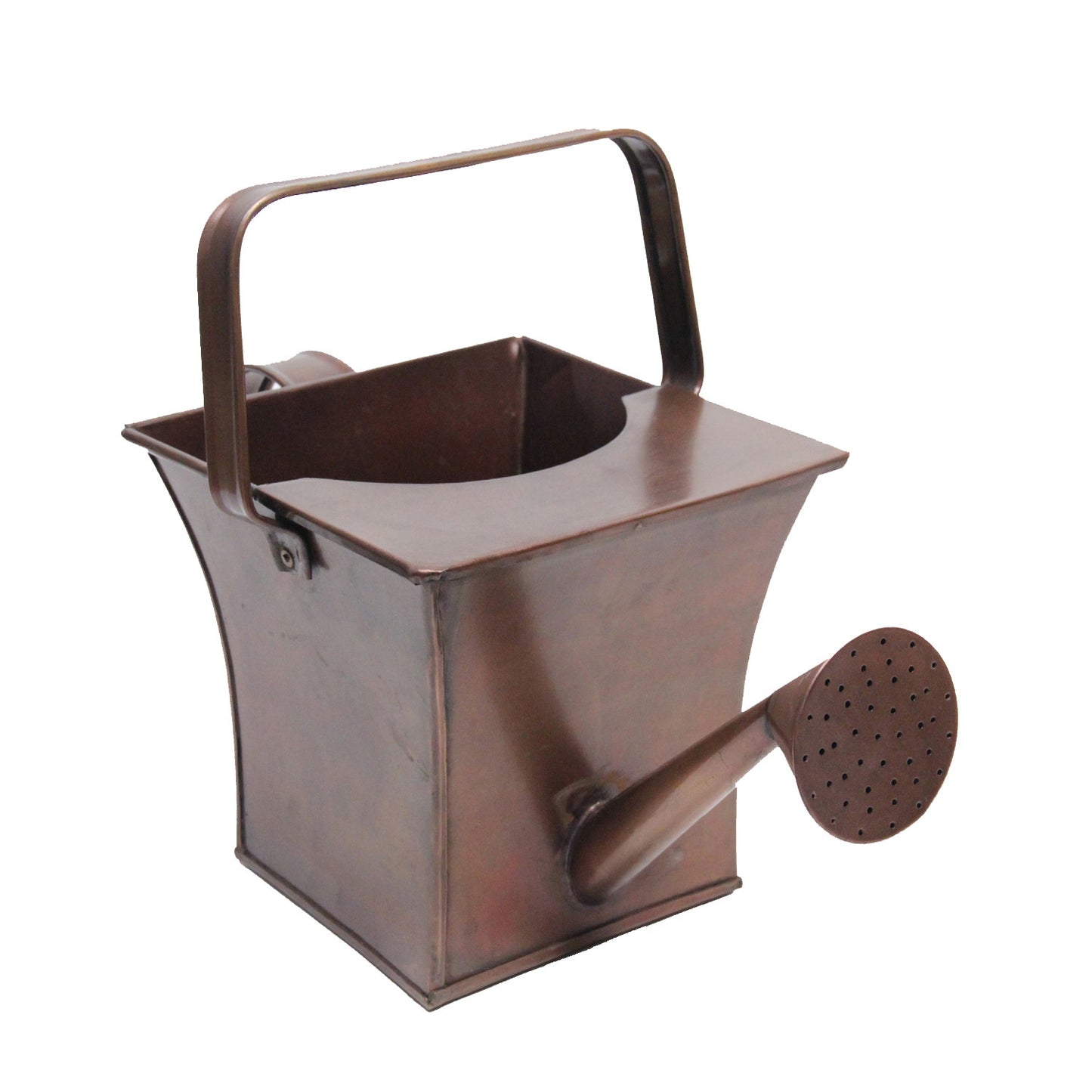 GiftBay Watering Can, Metal With Dual Handle 8" High, 1.25 Gallon, Antique Copper Finish