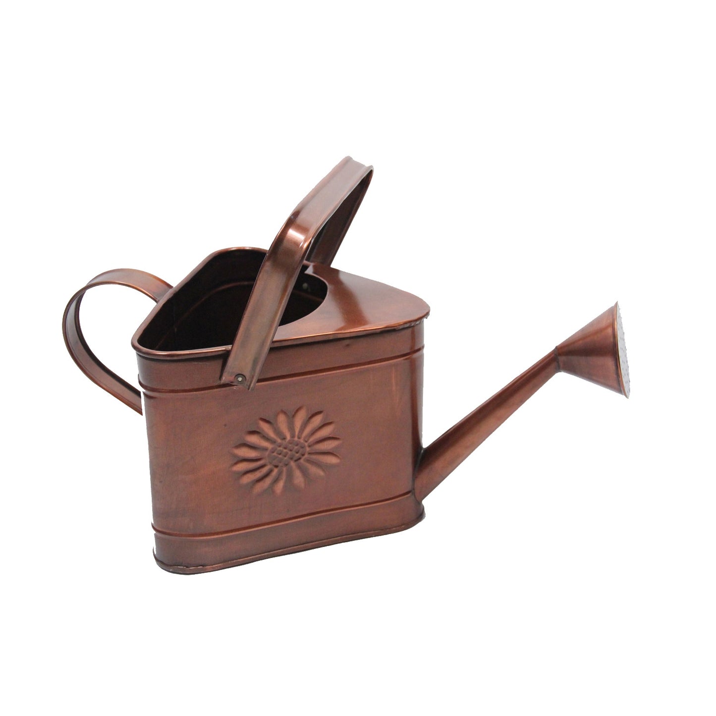 GiftBay Watering Can, Metal With Dual Handle 8" High, 1.25 Gallon, Antique Copper Finish
