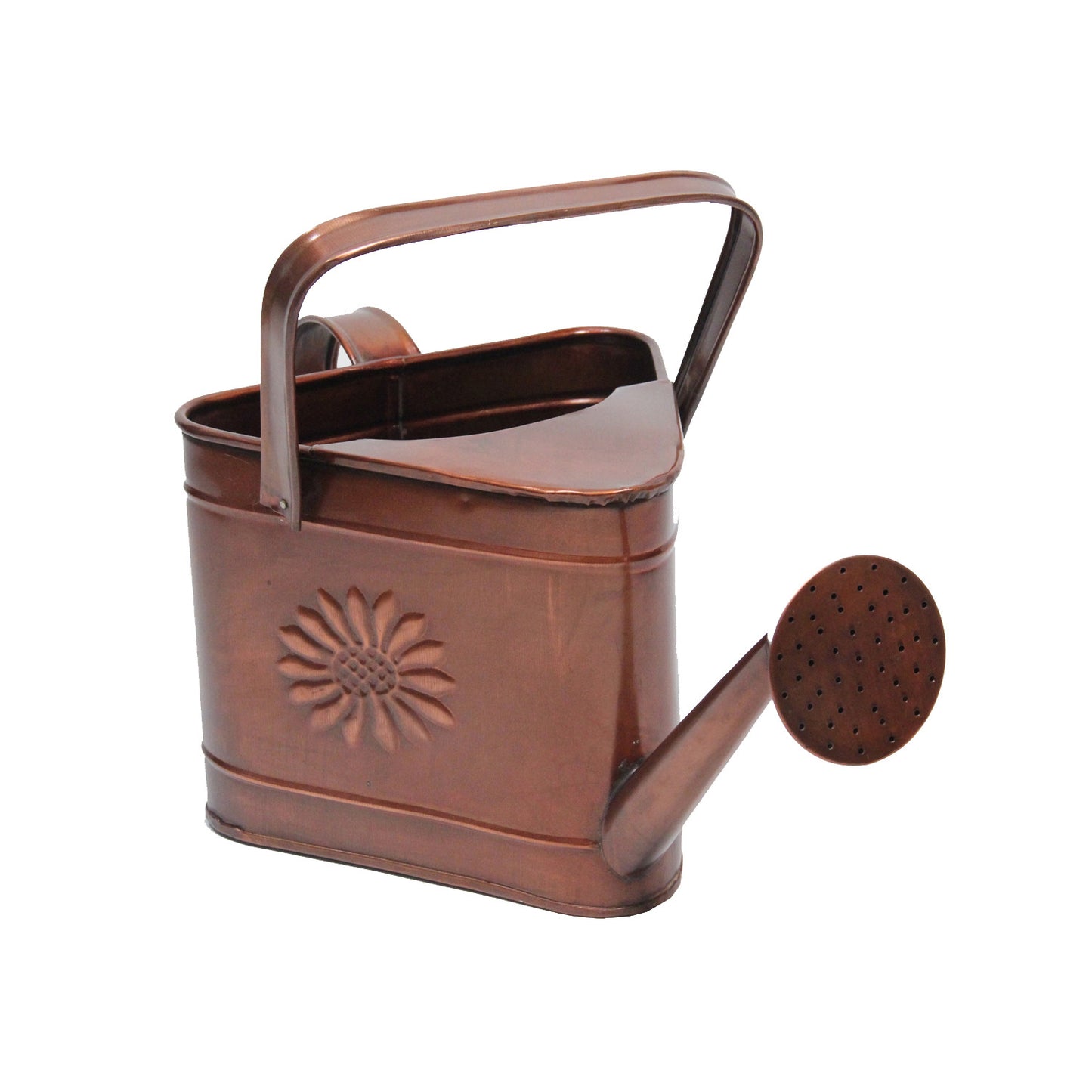 GiftBay Watering Can, Metal With Dual Handle 8" High, 1.25 Gallon, Antique Copper Finish