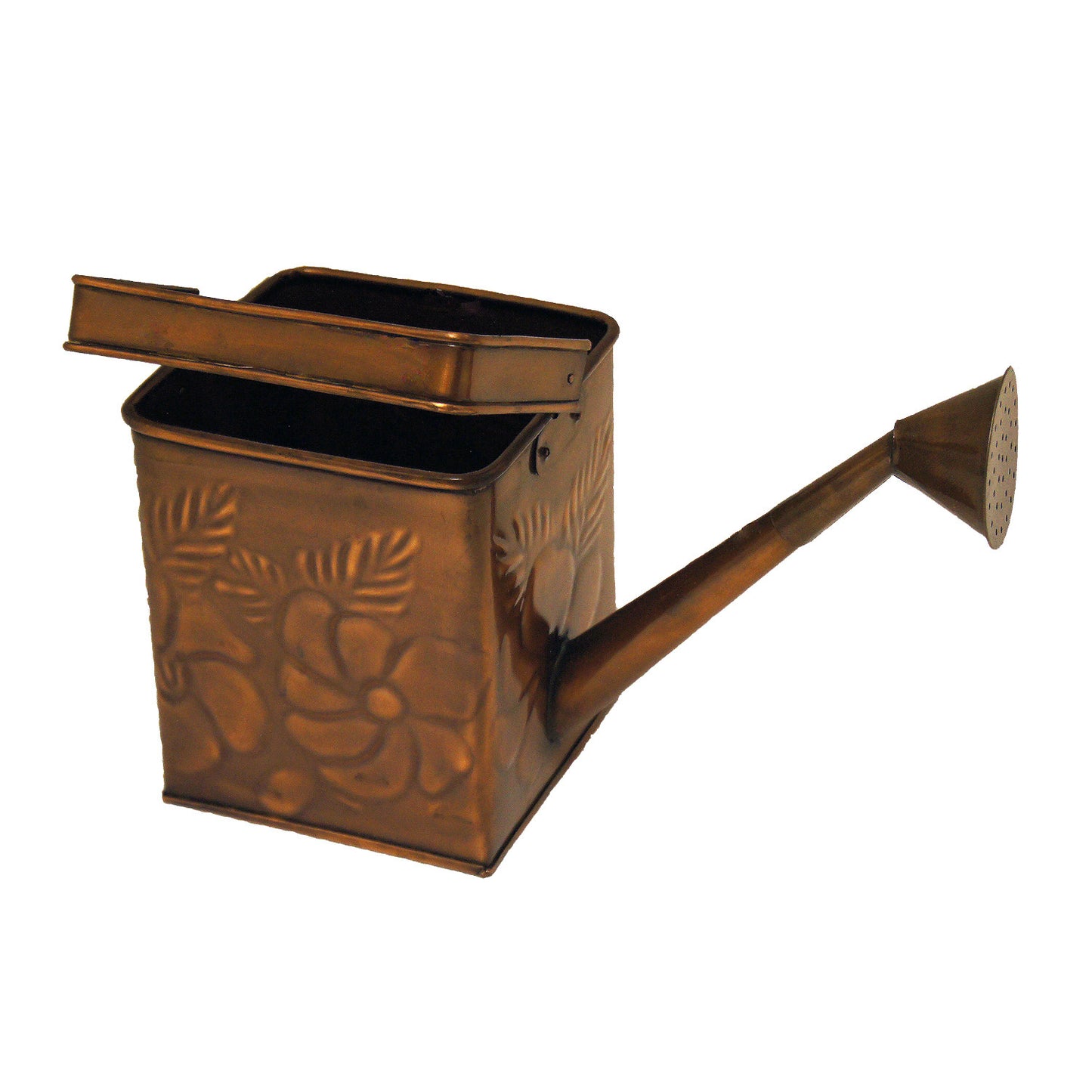 GiftBay Watering Can, Metal With Handle 7" High, 1.00 Gallon, Antique Copper Finish